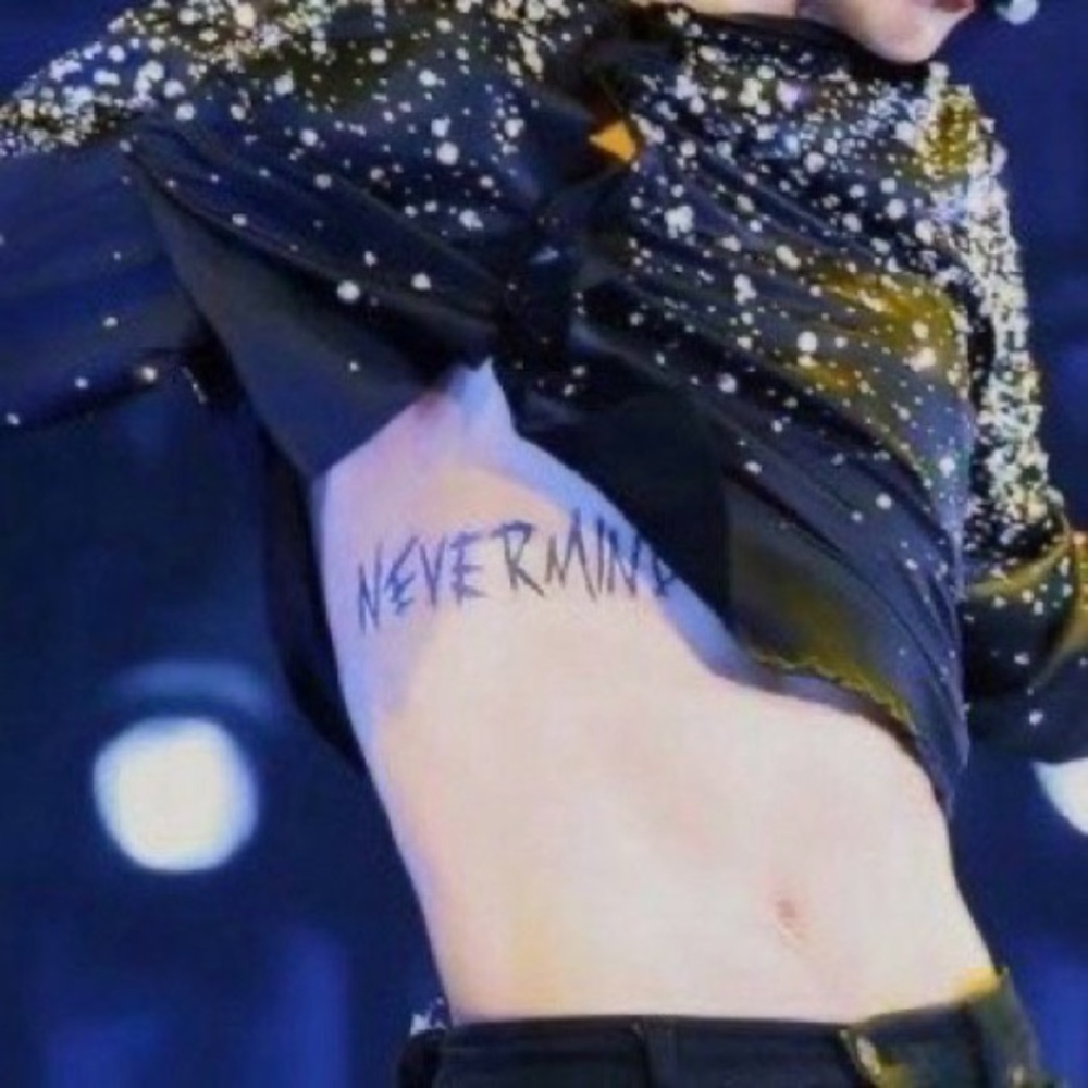 NEW RARE BTS JIMIN NEVER MIND TATTOO KPOP TEE - Picture 5 of 6